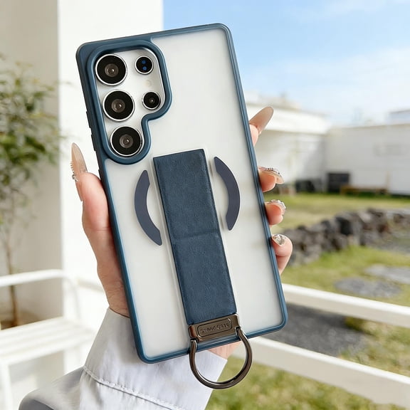 Designed for Samsung Galaxy S24 Magnetic Case with [Invisible Stand Secure Grip] [Military Protection] Compatible with Mag-Safe Shockproof Slim Matte Cover for Samsung Galaxy S24, Blue