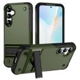 thumbnail image 1 of Designed for Samsung Galaxy S24 Plus Armor Case, [Kickstand Function] [Hard PC + Soft TPU Reinforced Drop Protection] Shockproof Anti-drop Hybrid Phone Case for Samsung Galaxy S24 Plus - Armygreen, 1 of 7