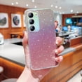 thumbnail image 1 of Designed for Samsung Galaxy S24 Plus Case, Glitter Gradient Shiny Bling Paper Clear Shell Case, Slim Lightweight Shockproof Protective Rubber Bumper Phone Cover for Samsung Galaxy S24 Plus, Pink, 1 of 10