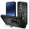 thumbnail image 1 of Designed for Samsung Galaxy S24 Plus Case, Military-Grade Drop Protection, Shockproof Phone Case Cover, Magnetic Car Mount Ring Kickstand Bumper Hard Case for Samsung Galaxy S24 Plus, Black, 1 of 10
