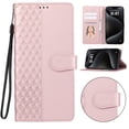 thumbnail image 1 of Designed for Samsung Galaxy S24 Plus Case Wallet,Flip Folio Cover with Embossed PU Leather+Soft Inner Case Stand RFID Blocking Credit Card Holders Slots with Wrist Strap Shockproof Phone Case,Rosegold, 1 of 11