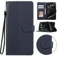 thumbnail image 1 of Designed for Samsung Galaxy S24 Plus Case Wallet,Flip Folio Cover with Embossed PU Leather+Soft Inner Case Stand RFID Blocking Credit Card Holders Slots with Wrist Strap Shockproof Phone Case,Blue, 1 of 11