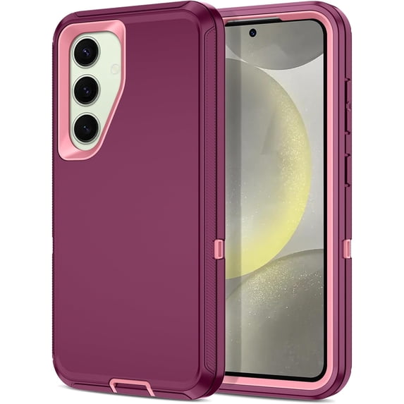 Entronix Heavy Duty Case Compatible with Galaxy S24 Plus, Shockproof Hard Cover, Purple