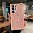 thumbnail image 1 of Designed for Samsung Galaxy S24 Rubber Corner Protection Bumper Magnetic Phone Case [Compatible with Magsafe],Translucent Cute Bling Glitter Shockproof Sparkly Back Cover for Women Girl,Rosegold, 1 of 9