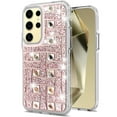 thumbnail image 1 of Designed for Samsung Galaxy S24+ /S24 Plus Sparkly 3D Design Diamond Shockproof Protective Bling Rhinestone Hybrid Skin PC + TPU Phone Case Cover [Pinwheel Pink], 1 of 7