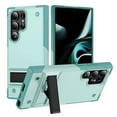 thumbnail image 1 of Designed for Samsung Galaxy S24 Ultra Armor Case, [Kickstand Function] [Hard PC + Soft TPU Reinforced Drop Protection] Shockproof Anti-drop Hybrid Phone Case for Samsung Galaxy S24 Ultra - Green, 1 of 7