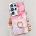 thumbnail image 1 of Designed for Samsung Galaxy S24 Ultra Case [Built-in 360° Rotatable Diamond Ring Holder Stand] Ultra Slim Marble Durable Sturdy Shockproof Phone Kickstand Protective TPU Case Cover, B, 1 of 9