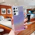 thumbnail image 1 of Designed for Samsung Galaxy S24 Ultra Case, Glitter Gradient Shiny Bling Paper Clear Shell Case, Slim Lightweight Shockproof Protective Rubber Bumper Phone Cover for Samsung Galaxy S24 Ultra, Purple, 1 of 10