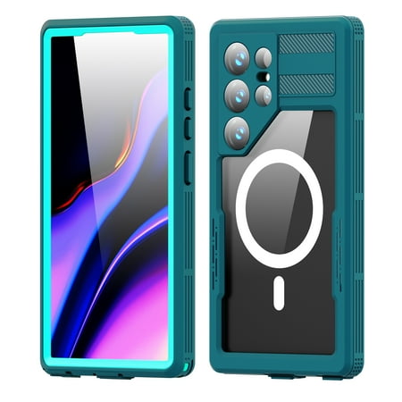 Designed for Samsung Galaxy S24 Ultra Case, IP68 Waterproof Case with Built-in Screen Protector, Full-Body Heavy Duty Shockproof Rugged Case for Samsung Galaxy S24 Ultra, Blue