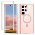 thumbnail image 1 of Designed for Samsung Galaxy S24 Ultra Case Magnetic, [Compatible with Magsafe] Dustproof Clear Phone Case Not Yellowing Military-Grade Drop Protection Shockproof Bumper Back Case, Pink, 1 of 8