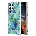 thumbnail image 1 of Designed for Samsung Galaxy S24 Ultra Marble Case, Ultra Thin Girls Women Polished Plating Flexible Soft TPU IMD Protective Case Cover for Samsung Galaxy S24 Ultra - Green, 1 of 5