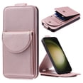thumbnail image 1 of Designed for Samsung Galaxy S24 Ultra Wallet Case, Premium PU Leather Photo/Card/Cash Slots Kickstand Magnetic Snap Flip Case Cover with Crossbody Strap & Lanyard for Samsung Galaxy S24 Ultra,Rosegold, 1 of 12