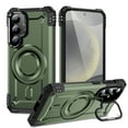 thumbnail image 1 of Designed for Samsung Galaxy S25 Armor Case with Camera Cover Stand, Shockproof Protection Compatible with MagSafe Rugged Case Cover for Galaxy S25, Support Car Magnetic Holder - Armygreen, 1 of 7