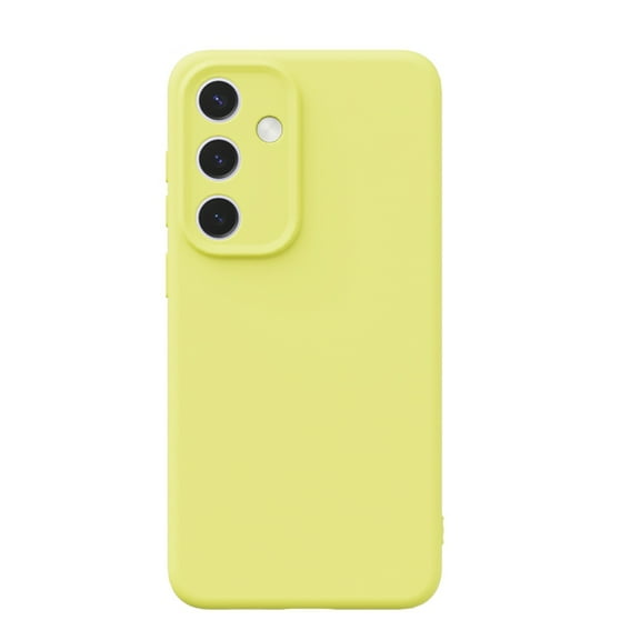 Designed for Samsung Galaxy S25 Case, Shockproof Liquid Silicone Protective Phone Case with Soft Anti-Scratch Microfiber Lining Slim Phone Cover Case for Samsung Galaxy S25, Pearyellow