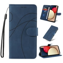 Designed for Samsung Galaxy S25 Case Wallet for Women, Flip Folio Cover with PU Leather Kickstand Credit Card Holder Slots Magnetic Wrist Strap Protective Phone Case for S25, Darkblue