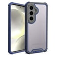 thumbnail image 1 of Designed For Samsung Galaxy S25 Clear Phone Case,Two-color Design,Heavy Duty Shockproof Protection,Anti-Drop,Durable 4-Layer Transparent Back Protective Heavy Duty Phone Case,Darkblue, 1 of 8