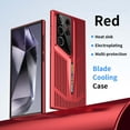 thumbnail image 1 of Designed For Samsung Galaxy S25+ Cooling Phone Case,Blade Shape Designing,Heat Sink,Shockproof Anti-fall Rugged Radiator Ultra Slim Thin Fit Breathable Phone Case Cover,Red, 1 of 6