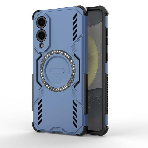 Designed for Samsung Galaxy S25 Edge Heavy Duty Magnetic Phone Case,Compatible with Mag-safe,Military Grade Drop Protection,Dropproof Anti-fall Tough Rugged Durable Shockproof Phone Case,Blue