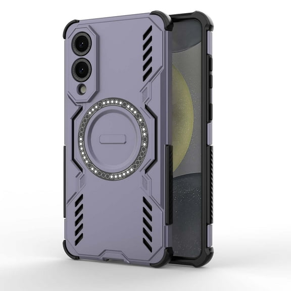 Designed for Samsung Galaxy S25 Edge Magnetic Phone Case,Compatible with Mag-Safe,Military-Grade Protection,Heavy Duty Shockproof Anti-fall Tough Rugged Dropproof Phone Case,Purple