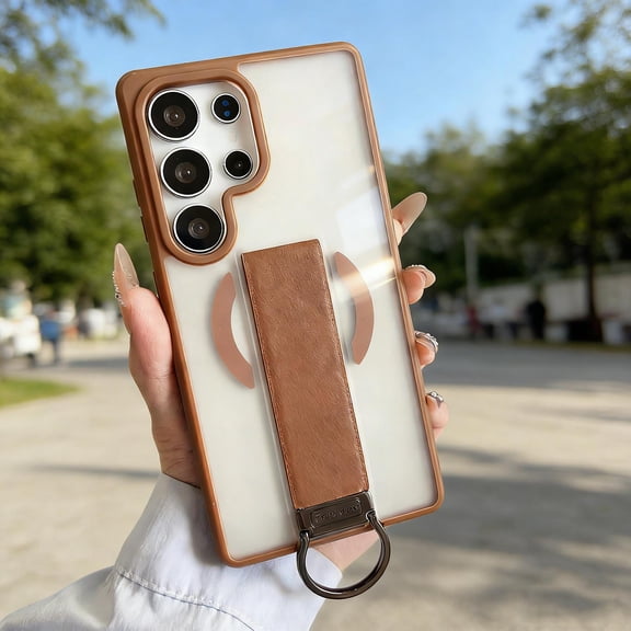 Designed for Samsung Galaxy S25+ Magnetic Case with [Invisible Stand Secure Grip] [Military Protection] Compatible with Mag-Safe Shockproof Slim Matte Cover for Samsung Galaxy S25+, Khaki