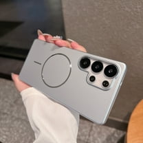 Designed for Samsung Galaxy S25 Magnetic Phone Case,Anti-Fingerprint Matte Skin Feel Back,Compatible with Mag-Safe,Ultra Slim Hard PC Shockproof Anti-fall Anti-Scratch Phone Case,Silver