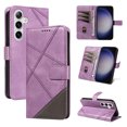 thumbnail image 1 of Designed for Samsung Galaxy S25 Plus Case Wallet, Men Women Flip Folio Cover with PU Leather Stand Credit Card Holders Slots Wrist Strap Magnetic Clasp Phone Case for Samsung Galaxy S25 Plus, Purple, 1 of 9