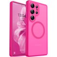 thumbnail image 1 of Designed for Samsung Galaxy S25 Ultra Case (2025) [Full Camera Protection] [Compatible with Magsafe] Translucent Matte Back Protective Phone Cover, Hot Pink, 1 of 1
