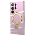thumbnail image 1 of Designed for Samsung Galaxy S25 Ultra Case, with 360° Rotatable Magnetic Invisible Stand [Compatible with MagSafe] Gold Plating Edge Soft TPU Shockproof Protective Case for Women Men - Lightpurple, 1 of 9