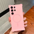 thumbnail image 1 of Designed for Samsung Galaxy S25 Ultra Case, Compatible with Magsafe, Luxury Shockproof Silicone Rubber Drop Protective Skin Friendly Lightweight Phone Case Cover with Lens Protector, Pink, 1 of 9