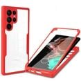 thumbnail image 1 of Designed for Samsung Galaxy S25 Ultra Case Full-Body Bumper Case Cover Built in Screen Protector Shockproof Transparent Back 360 Full Body Protective Case for Samsung Galaxy S25 Ultra, Red, 1 of 8
