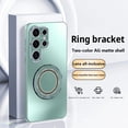 thumbnail image 1 of Designed for Samsung Galaxy S25 Ultra Case, Skin Friendly Smoothly Diamond Magsafe Ring Bracket Drop Protection Cover Shockproof Ultra Slim Anti-Scratch Lightweight for S25 Ultra - Green, 1 of 8