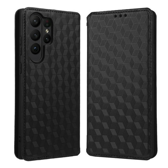 Designed for Samsung Galaxy S25 Ultra Case Wallet, Women Men Flip Folio Cover PU Leather Kickstand Credit Card Holders Slots Magnetic Shockproof Phone Case Cover for Samsung Galaxy S25 Ultra - Black