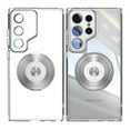 thumbnail image 1 of Designed for Samsung Galaxy S25 Ultra Crystal Clear Back Case, Luxury Case with Lens Protector Drop Protective Magnetic Rotating Ring Kickstand Shockproof Thin Fit Phone Case Cover, White, 1 of 7