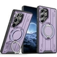 thumbnail image 1 of Designed for Samsung Galaxy S25 Ultra Magnetic Hard Case, Compatible with Magsafe, Rugged 360 Rotating Ring Kickstand Heavy Duty Shockproof Protection Phone Case for Samsung Galaxy S25 Ultra, Purple, 1 of 8