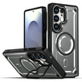 thumbnail image 1 of Designed for Samsung Galaxy S25 Ultra Magnetic Phone Case,Built-in Retractable Lens Ring Kickstand,Compatible with Mag-safe,Drop Protection,Shockproof Heavy Duty Rugged Slim Phone Case,Gray, 1 of 6