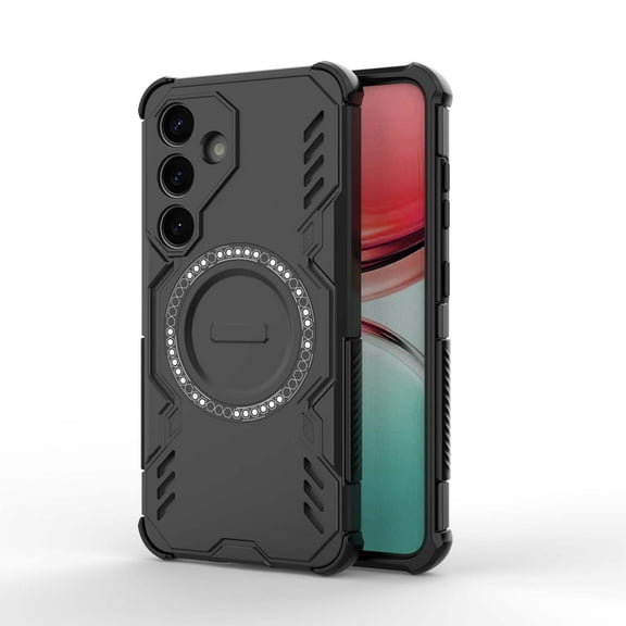 Designed for Samsung Galaxy S25 Ultra Magnetic Phone Case,Compatible with Mag-Safe,Military-Grade Protection,Heavy Duty Shockproof Anti-fall Tough Rugged Dropproof Phone Case,Black