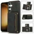 thumbnail image 1 of Designed for Samsung Galaxy S25 Wallet Case with Credit Card Holder - Premium PU Leather Flip Kickstand Shockproof Protective Purse Phone Cover for Samsung Galaxy S25 - Black, 1 of 6