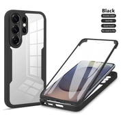 Designed for Samsung Galaxy S26 Ultra Case Full-Body Bumper Case Cover Built in Screen Protector Shockproof Transparent Back 360 Full Body Protective Case for Samsung Galaxy S26 Ultra, Black