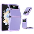 thumbnail image 1 of Designed for Samsung Galaxy Z Flip 4 Case with Hinge Protection, Z Flip 4 Cover Shockproof Protective Anti-Scratch Anti-fingerprint Hard PC Case for Samsung Galaxy Z Flip 4 - Purple, 1 of 7