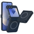 thumbnail image 1 of Designed for Samsung Galaxy Z Flip 4 Case Magnetic with Hinge Protection [Compatible with Magsafe Card Wallet and Wireless Charger],Slim Drop-Proof Protective Phone Case Cover,Darkblue, 1 of 6