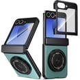 thumbnail image 1 of Designed for Samsung Galaxy Z Flip 4 Case Magnetic with Ring Kickstand [Compatible with Mag-Safe], Slim Shockproof Anti-Scratch Phone Case Cover for Samsung Galaxy Z Flip 4,Green, 1 of 12
