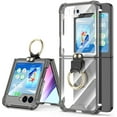 thumbnail image 1 of Designed for Samsung Galaxy Z Flip 5 Case Clear with Ring, Anti-Fall Shockproof Protective Phone Cover Case Compatible with Galaxy Z Flip 5 Case 5 G 2023 (Clear Black), 1 of 12