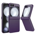 thumbnail image 1 of Designed for Samsung Galaxy Z Flip 5 Case with Hinge Protection, Stylish Frosted PC Drop Protection Shockproof Skin Friendly Phone Case Cover for Samsung Galaxy Z Flip 5 5G - Darkpurple, 1 of 5