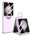 thumbnail image 1 of Designed for Samsung Galaxy Z Flip 5 Case with Ring, [Front Screen Protector] Ultra Slim Shockproof Protective Skin Friendly Hard PC Phone Cover for Samsung Galaxy Z Flip 5 5G, Purple, 1 of 6