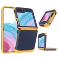 thumbnail image 1 of Designed for Samsung Galaxy Z Flip 6 Case with Hinge Protection, Z Flip 6 Cover Shockproof Protective Anti-Scratch Anti-fingerprint Hard PC Case for Samsung Galaxy Z Flip 6 - Darkblue, 1 of 7