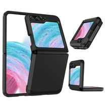 Designed for Samsung Galaxy Z Flip 6 Case with Hinge Protection, Z Flip 6 Cover Shockproof Protective Anti-Scratch Anti-fingerprint Hard PC Case for Samsung Galaxy Z Flip 6 - Black