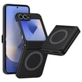 thumbnail image 1 of Designed for Samsung Galaxy Z Flip 6 Case Magnetic with Hinge Protection [Compatible with Magsafe Card Wallet and Wireless Charger],Slim Drop-Proof Protective Phone Case Cover,Black, 1 of 6