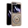 thumbnail image 1 of Designed for Samsung Galaxy Z Flip 6 PU Leather Case, [Compatible with MagSafe] with 360° Adjustable Magnetic Stand, Shockproof Back Slim Protective Phone Case for Samsung Galaxy Z Flip 6, Gray, 1 of 13