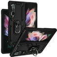 thumbnail image 1 of Designed for Samsung Galaxy Z Fold 3 5G Case, Military Grade Protective Phone Case Cover with Enhanced Metal Ring Kickstand [Support Magnet Car Mount] Compatible with Z Fold 3 5G, Black, 1 of 8