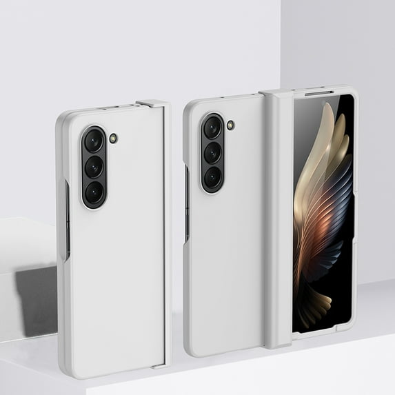Designed for Samsung Galaxy Z Fold 5 Case with Hinge Protection, Samsung Fold 5 Case, Slim and Thin Full Protective Shockproof Phone Cover Case for Galaxy Z Fold 5 5G (2023) - White